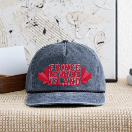 Prince Edward Island with maple leaf - Vintage Washed Rope Cap