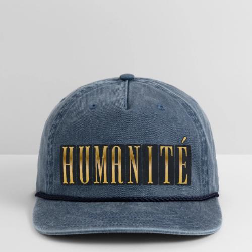 Humanity in Golden Letters - Vintage Washed Rope Cap