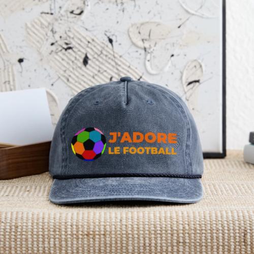 I love football - Vintage Washed Rope Cap
