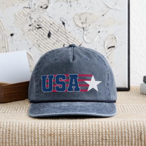 Star Stripe USA - Vintage Washed Rope Cap