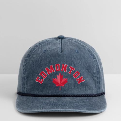 Edmonton with maple leaf - Vintage Washed Rope Cap