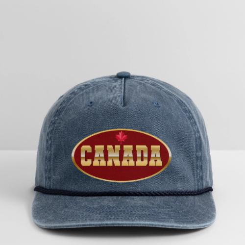 Canada in golden letters - Vintage Washed Rope Cap
