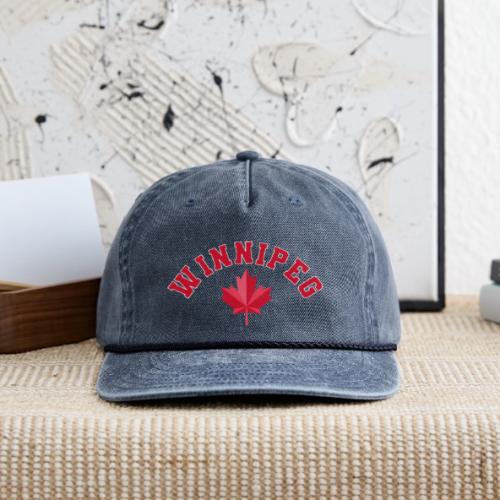 Winnipeg with maple leaf - Vintage Washed Rope Cap