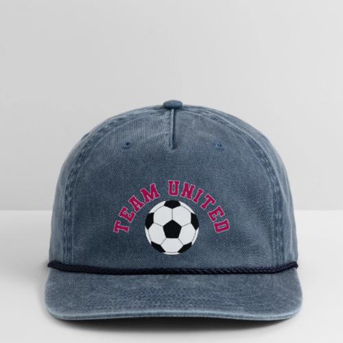 Team United Soccer Ball Sports Design - Vintage Washed Rope Cap