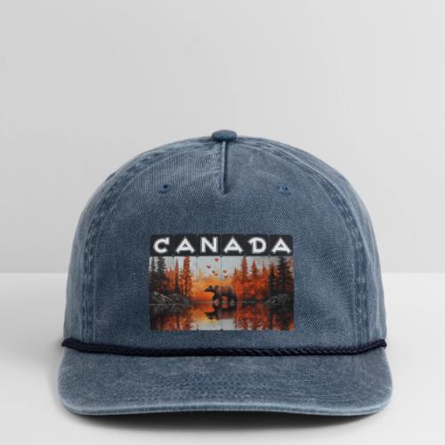 Canada Wilderness Art - Vintage Washed Rope Cap