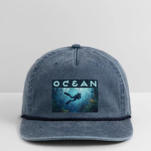Ocean: Beneath the Blue - Vintage Washed Rope Cap