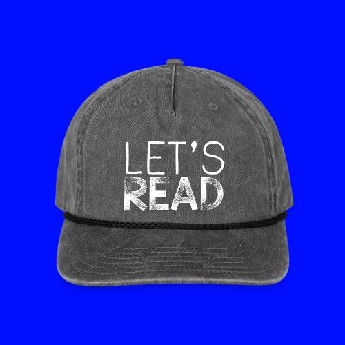 Let's Read Teacher Pillow Classroom Library Pillow - Vintage Washed Rope Cap