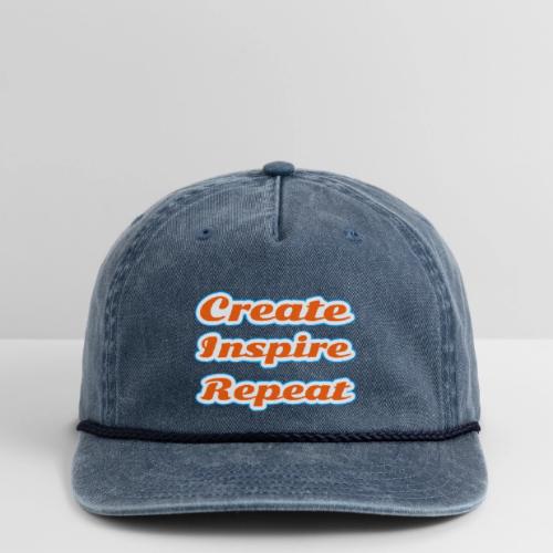 Create, Inspire, Repeat — Artist Life Script - Vintage Washed Rope Cap