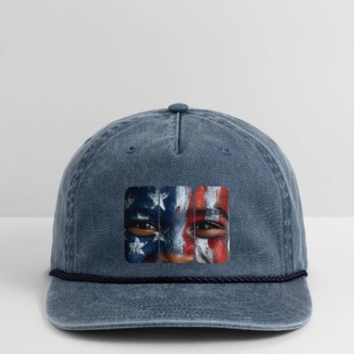 USA: Three Panels of Pride - Vintage Washed Rope Cap