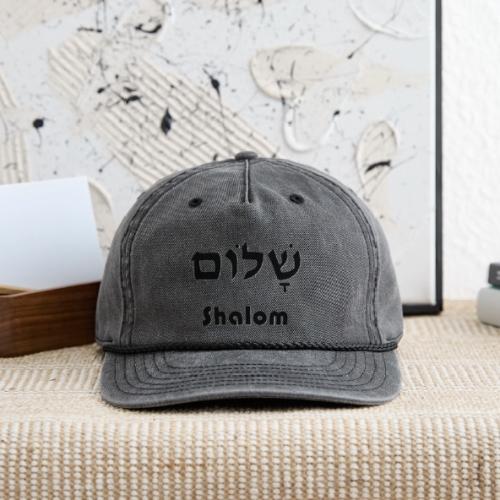 שָׁלוֹם Shalom - Vintage Washed Rope Cap