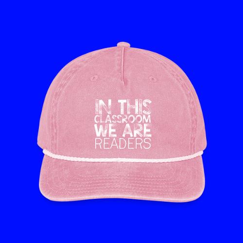 In This Classroom We Are Readers Teacher Pillow - Vintage Washed Rope Cap