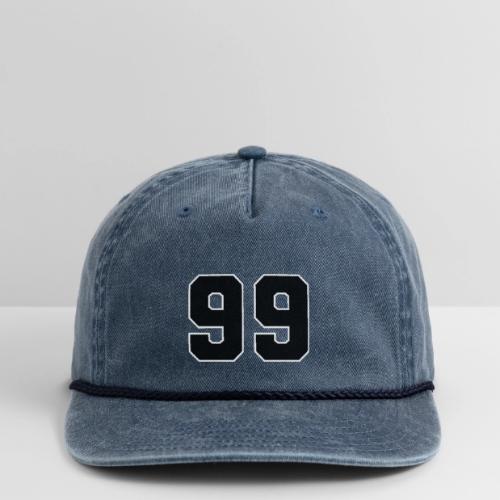 Varsity Number 99 Athletic Font - Vintage Washed Rope Cap