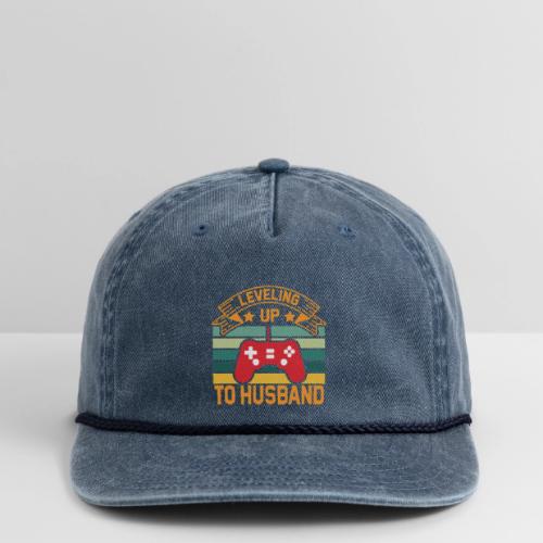 Leveling Up To Husband - Vintage Washed Rope Cap