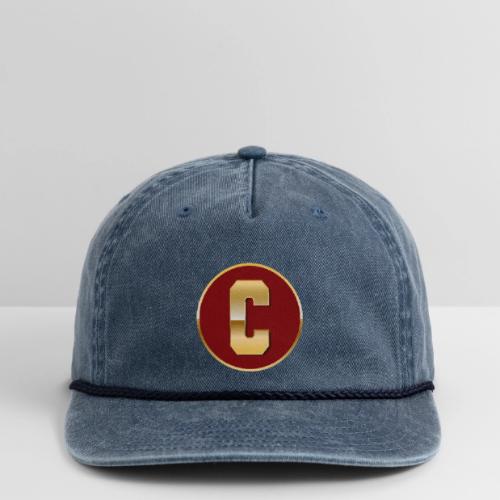 Letter C – Capital Varsity Alphabet Monogram - Vintage Washed Rope Cap
