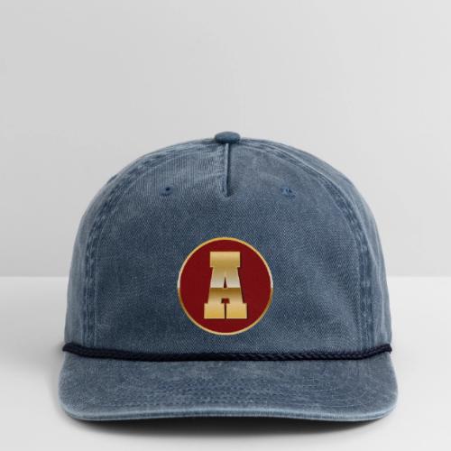 Letter A – Capital Varsity Alphabet Monogram - Vintage Washed Rope Cap
