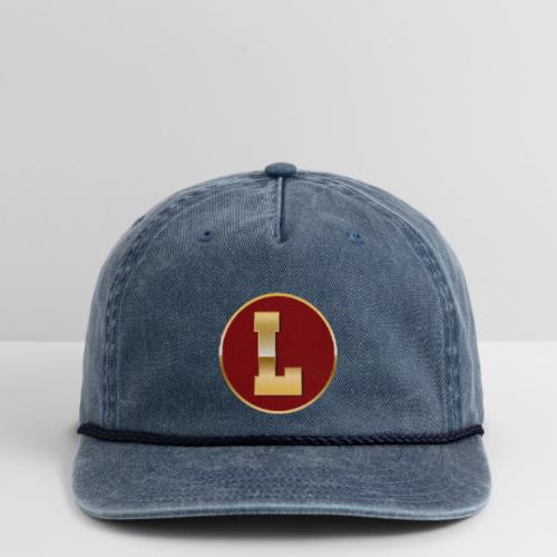 Letter L – Capital Varsity Alphabet Monogram - Vintage Washed Rope Cap