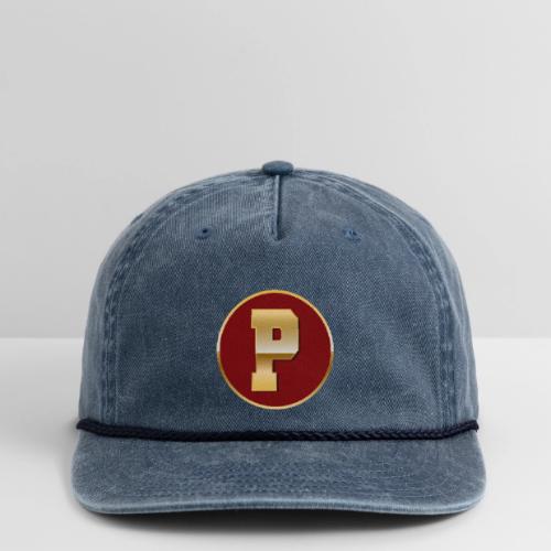 Letter P – Capital Varsity Alphabet Monogram - Vintage Washed Rope Cap