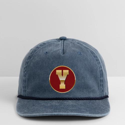 Letter Y – Capital Varsity Alphabet Monogram - Vintage Washed Rope Cap