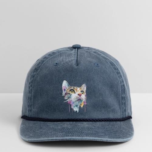 Chromatic Cat Splash - Vintage Washed Rope Cap