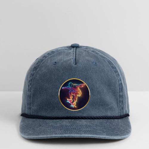 Skateboarding: Midnight Neon Skater - Vintage Washed Rope Cap