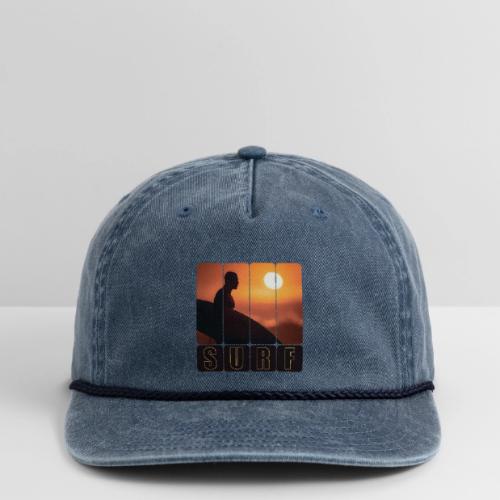 Surfing: Sunset Surf Panels - Vintage Washed Rope Cap