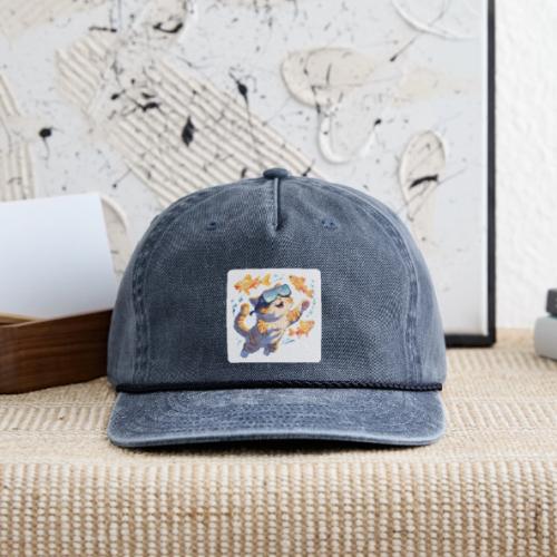 Cat: Neon Paws Adventure - Vintage Washed Rope Cap