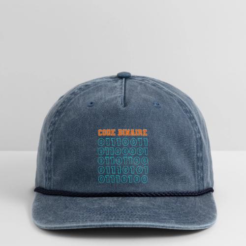 Hi in binary code - Vintage Washed Rope Cap