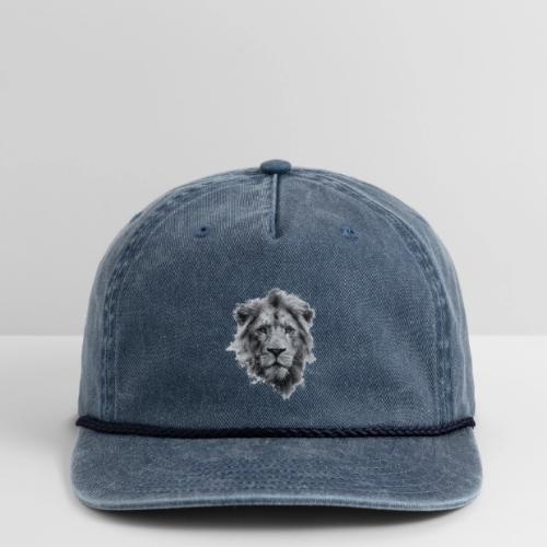 Lion: Monochrome King - Vintage Washed Rope Cap