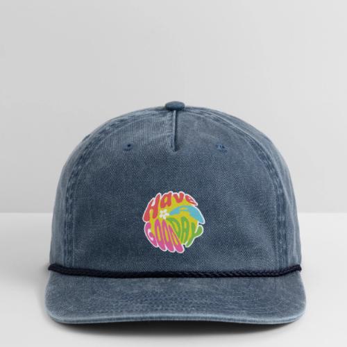 Groovy 'Have a Nice Day' Inspirational Sticker - Vintage Washed Rope Cap