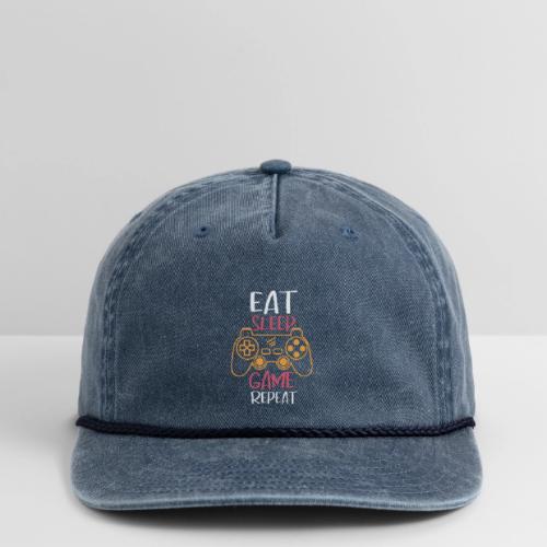 Eat, Sleep, Game, Repeat! - Vintage Washed Rope Cap