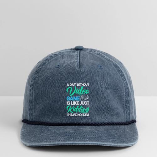 A Day Without Gaming? No Idea! - Vintage Washed Rope Cap