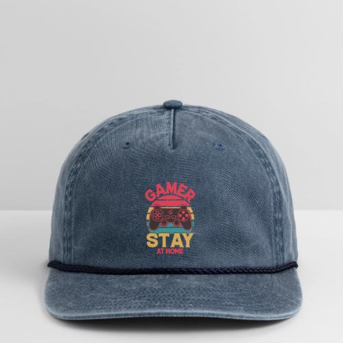 Gamers Stay at Home - Vintage Washed Rope Cap