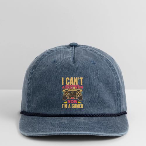 Can't Adult, Gaming Now! Tee - Vintage Washed Rope Cap