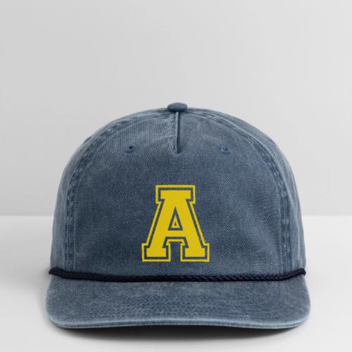Letter A – Capital Athletic Alphabet Monogram - Vintage Washed Rope Cap
