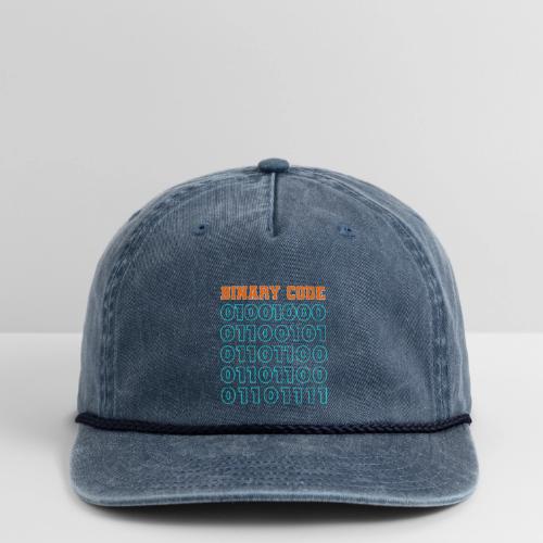 Say Hello in Binary code - Vintage Washed Rope Cap
