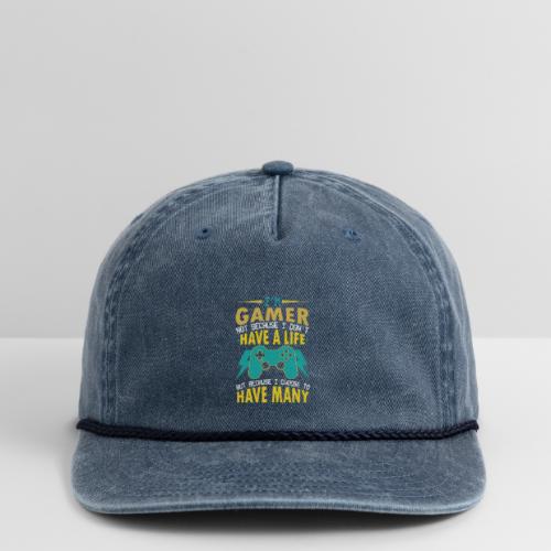 I'm A Gamer: I Choose To Have Many Lives - Vintage Washed Rope Cap