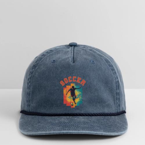 Soccer Heartbeat - Vintage Washed Rope Cap