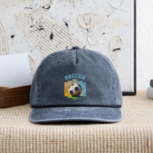 Soccer Ball Vibes - Vintage Washed Rope Cap
