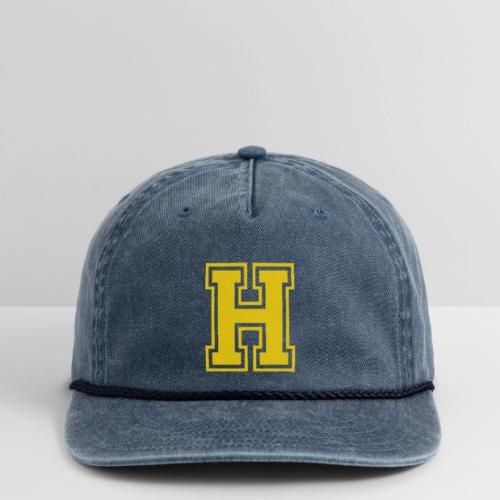 Letter H – Capital Athletic Alphabet Monogram - Vintage Washed Rope Cap