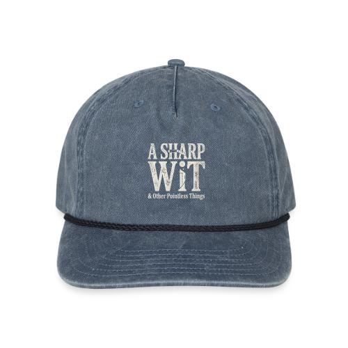 A Sharp Wit & Other Pointless Things - Knife Pun - Vintage Washed Rope Cap