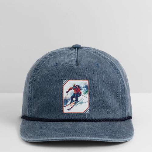 Skiing is Life - Vintage Washed Rope Cap