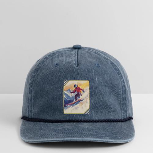 Skiing Through Snow Dreams - Vintage Washed Rope Cap