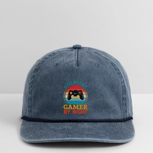 Dad By Day, Gamer By Night - Vintage Washed Rope Cap