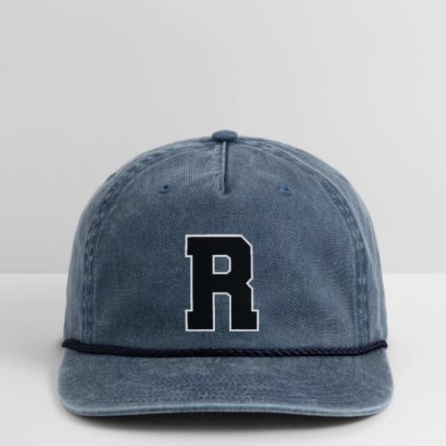 Varsity Letter R Athletic Monogram - Vintage Washed Rope Cap