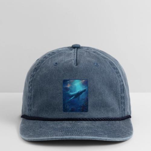 Humpback Whale Ocean Reef Design - Vintage Washed Rope Cap