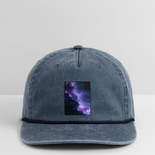 Purple Nebula Space Design - Vintage Washed Rope Cap