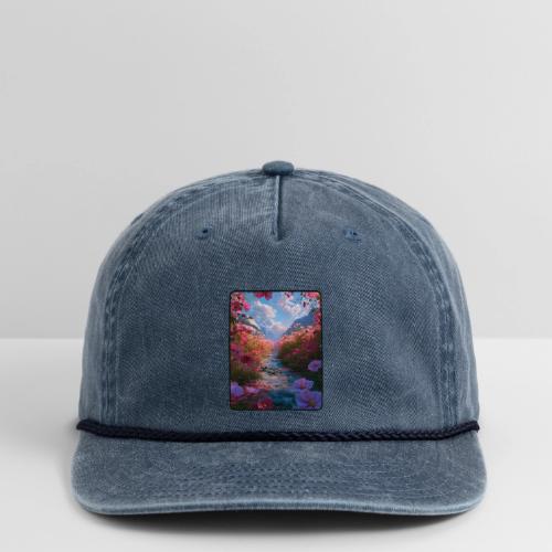 Dreamy Cosmos Valley Landscape Art - Vintage Washed Rope Cap