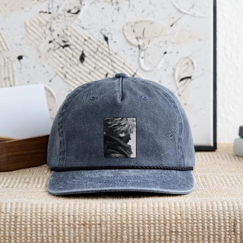 Battle-Worn Ninja Portrait - Vintage Washed Rope Cap