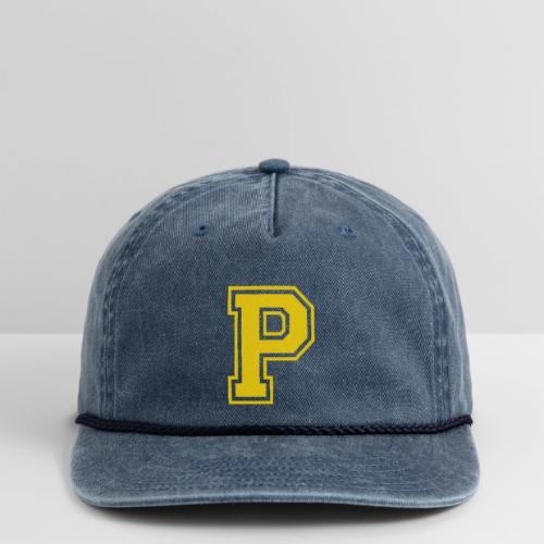 Letter P – Capital Athletic Alphabet Monogram - Vintage Washed Rope Cap