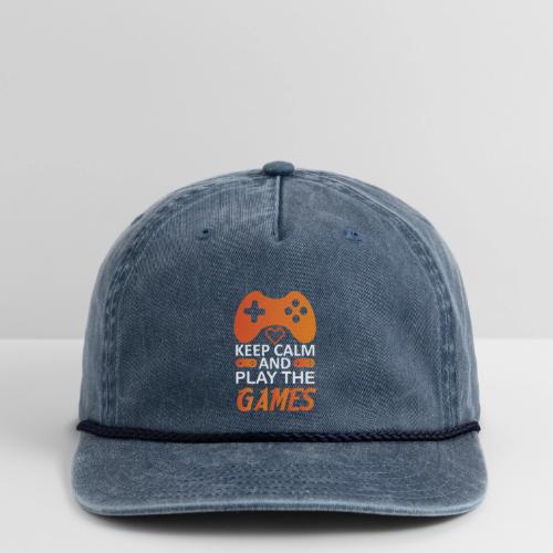 Keep Calm And Play The Games - Vintage Washed Rope Cap